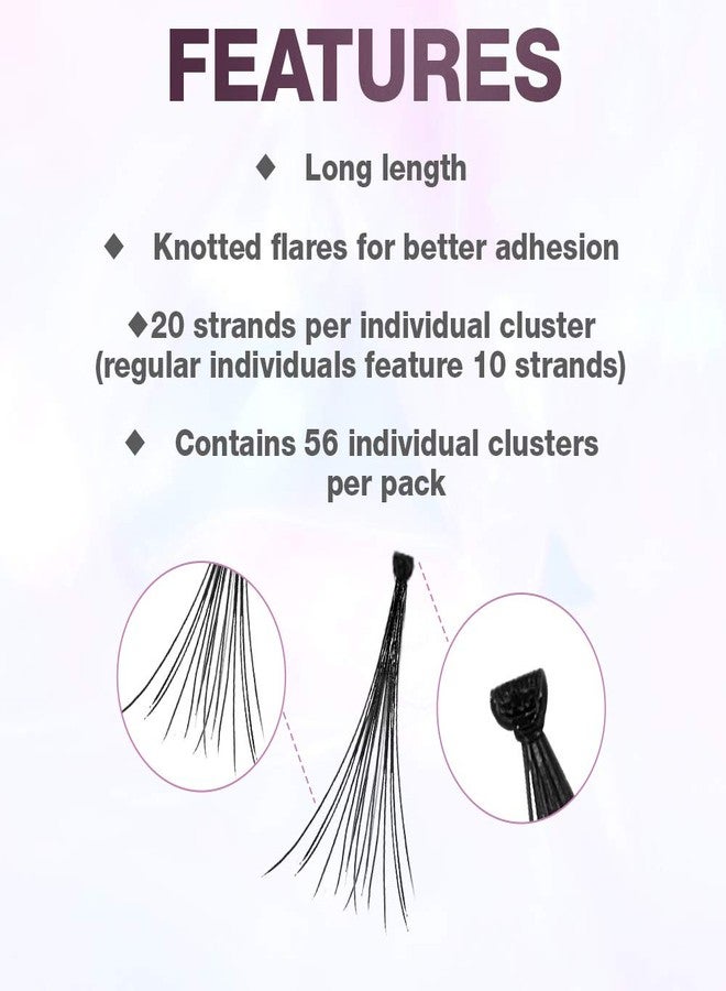 Ardell Double Up Individual Lashes, Knotted - Long, Black, DIY Lash Clusters, Reusable Eyelash Extensions, 4 Pack - Image 3